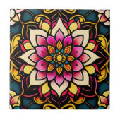 Carreau Illustration florale rose (Devant)