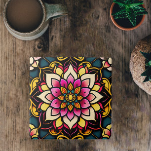 Carreau Illustration florale rose