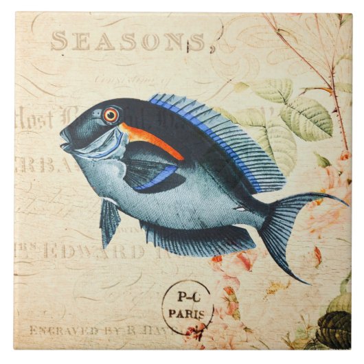 Carreau Illustration Florale vintage (Devant)