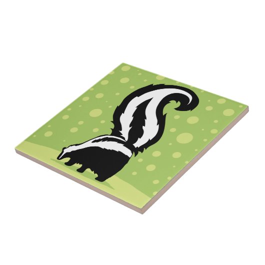 Carreau Illustration Gras Avec Des Points Verts (Côté)