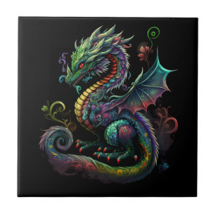 Carreau illustration-magie-imaginaire-chinoise-dragon-mign