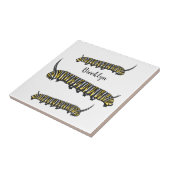 Carreau Illustration Monarch caterpillar (Côté)