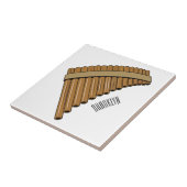 Carreau Illustration Pan flûte / panpipes (Côté)