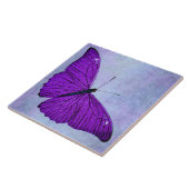 Carreau Illustration pourpre foncée de papillon de 1800s (Côté)