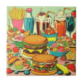 Carreau Illustration Retro Food Comic (Devant)