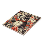 Carreau Illustration Retro Great Dane (Côté)