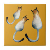 Carreau Illustration Tabby noir et brun (Devant)