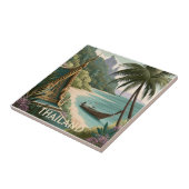 Carreau Illustration tropicale de Thaïlande (Côté)