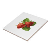 Carreau Illustration vintage de fraise (Côté)