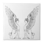 Carreau Illustration vintage de sphinx (Devant)