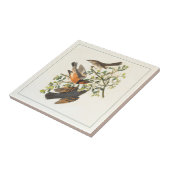 Carreau Illustration vintage des oiseaux botaniques (Côté)