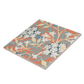 Carreau Illustration vintage Jasmine bleu/beige (Côté)