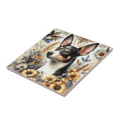 Carreau Illustration vintage Rat Terrier (Côté)