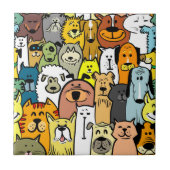 Carreau Illustrations de chiens et chats Animés (Devant)