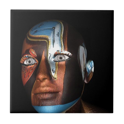 Carreau Illustrations de Dali 3d sur des marchandises (Devant)