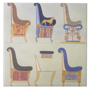 Carreau Illustrations de divers sièges et armchai peints