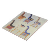 Carreau Illustrations de divers sièges et armchai peints (Côté)