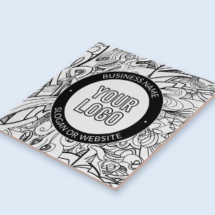 Carreau Illustrations de style moderne et votre logo avec