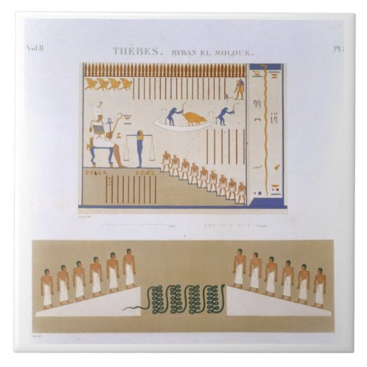 Carreau Illustrations des fresques de l'EL Molouk de (Devant)