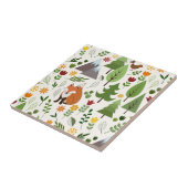 Carreau Illustrations scandinaves de style sur la crème (Côté)