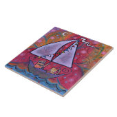 Carreau Ils ont navigué par la lumière du hibou et du chat (Côté)