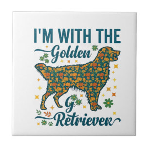Carreau Im Chien Golden Retriever Halloween Citrouilles Fe