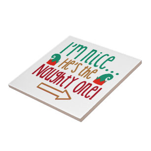 Carreau Im Nice Hes Naughty Elf Casquette