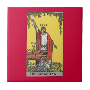 Carreau Image de carte de tarot de magicien