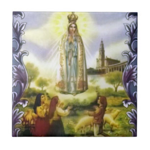 Carreau image de l'apparition Notre Dame de Fatima