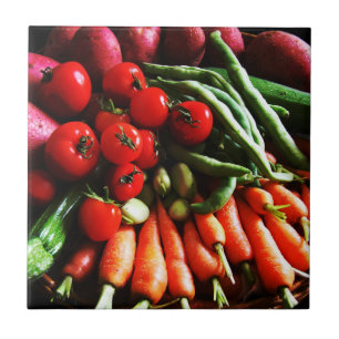 Carreau Image de légumes de jardin végétarien