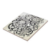 Carreau image de racine d'arbre d'art de dessin de crâne (Côté)