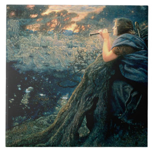 Carreau "Imaginaire au crépuscule" d'Edward Robert Hughes