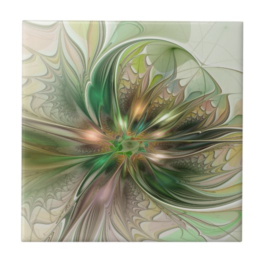 Carreau Imaginaire coloré Moderne Abstrait Fractal (Devant)