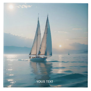 Carreau Imaginaire Cute Boat Sea Sun