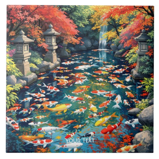 Carreau Imaginaire Cute Koi Fish Pond (Devant)