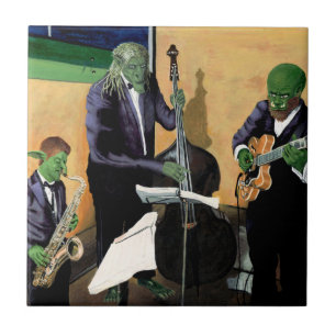 Carreau Imaginaire Jazz Musiciens Musique Carrelage Art Dé