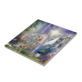 Carreau Imaginaire Mère Unicorne et bébé dans un jardin de (Côté)