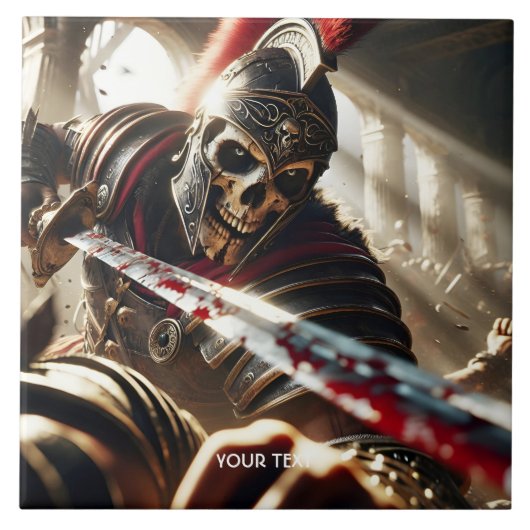 Carreau Imaginaire mignon guerrier ancienne armure (Devant)