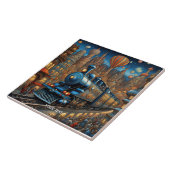 Carreau Imaginaire mignon train Cartoon Ville (Côté)