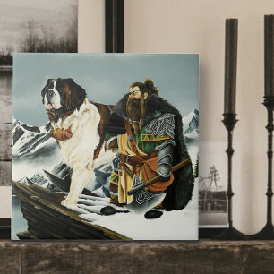 Carreau Imaginaire nain Saint Bernard Dog