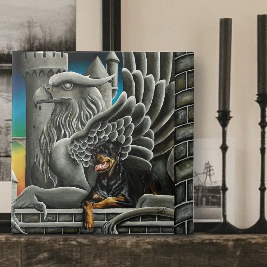 Carreau Imaginaire Rottweiler Chien Gargoyle
