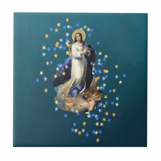 Carreau Immaculée Conception Assomption Vierge (Devant)