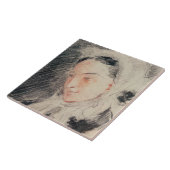 Carreau Impératrice Eugénie (craie noire et rouge) (Côté)