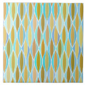 Carreau Impression à ruban du milieu du siècle - blues et  (Devant)