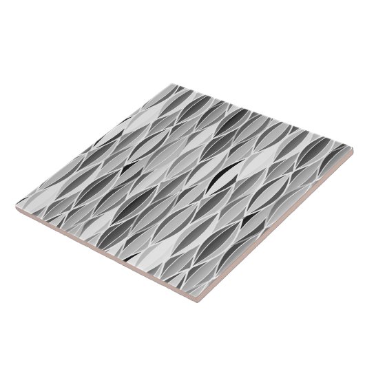 Carreau Impression à ruban du milieu du siècle - nuances d (Côté)