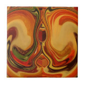 Carreau Impression Abstraite de l'art de la rotation de la (Devant)