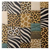 Carreau Impression animale patchwork (Devant)