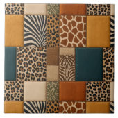 Carreau Impression animale patchwork (Devant)