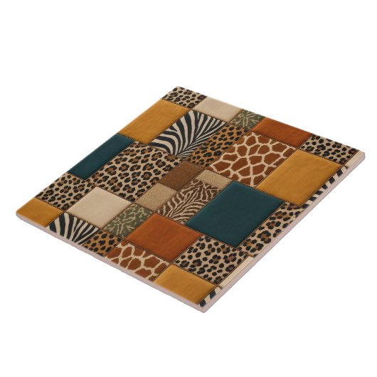 Carreau Impression animale patchwork (Côté)