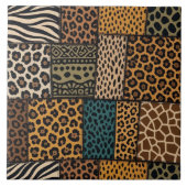 Carreau Impression animale patchwork (Devant)